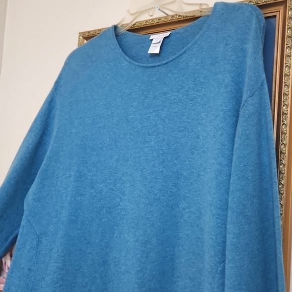 J.Jill Cashmere Cotton Tunic Sweater Lagenlook Coastal Casual Comfy - Picture 2 of 8